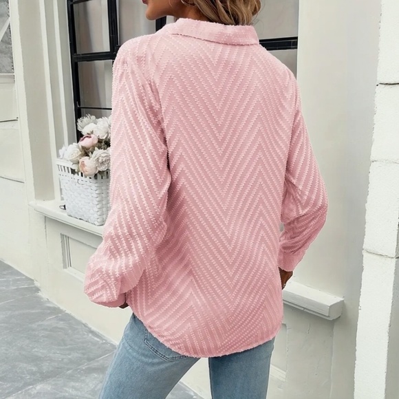 Jacquard Shirt Long-Sleeved Button-Down Statement Shirt - Picture 2 of 4